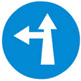 Compulsory Ahead Or Turn Left